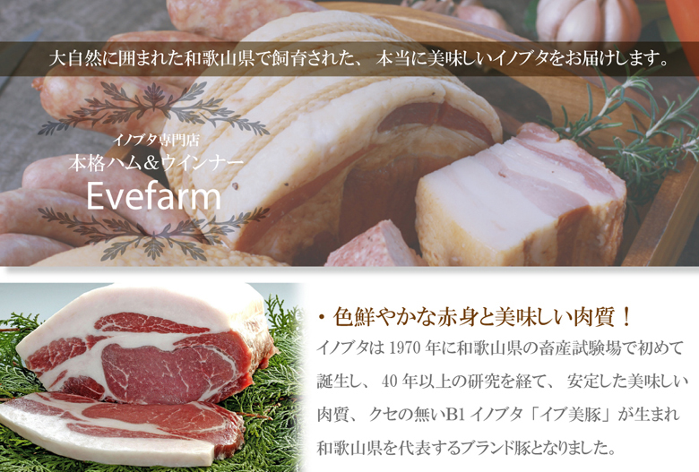 和歌山県を代表するブランド豚「イブ美豚」色鮮やかな赤身と美味しい肉質